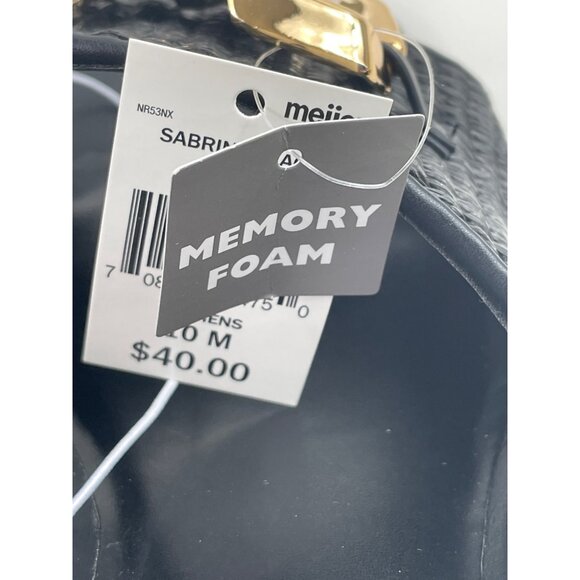 Ophelia Roe Womens Black Mules Sandals With Gold Accents Size 10 Medium - Picture 12 of 13